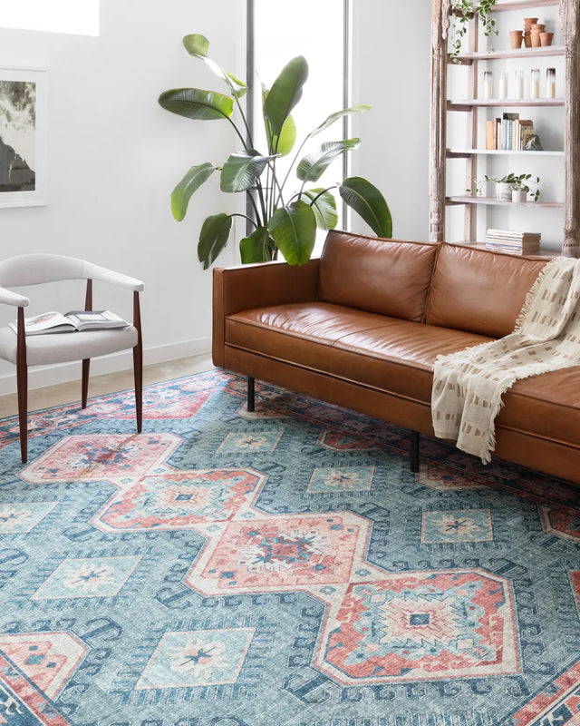 Loloi Skye Sky-03 Turquoise/Terracotta Rugs - room scene 1