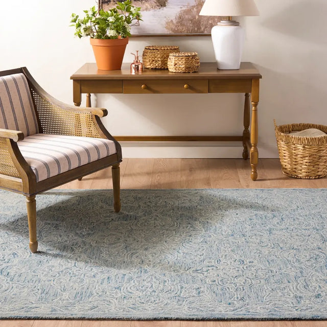 Safavieh Martha Stewart 5'-0" x 8'-0" Rug in Blue / Ivory