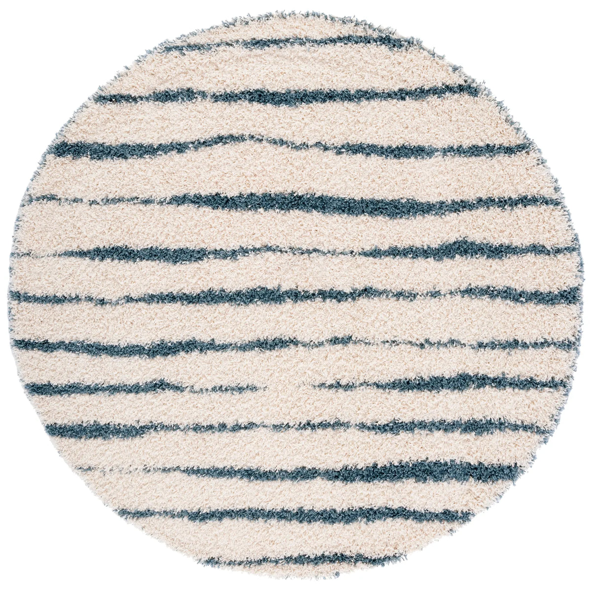 Safavieh Venus Shag 600 6'-7" x 6'-7" Rug in Ivory / Turquoise