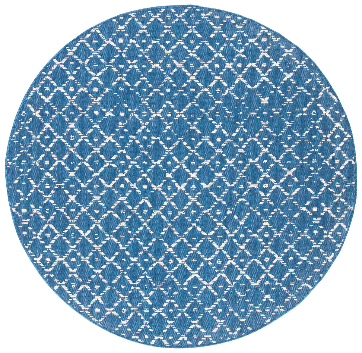 Safavieh Courtyard 6'-7" x 6'-7" Rug in Navy / Ivory