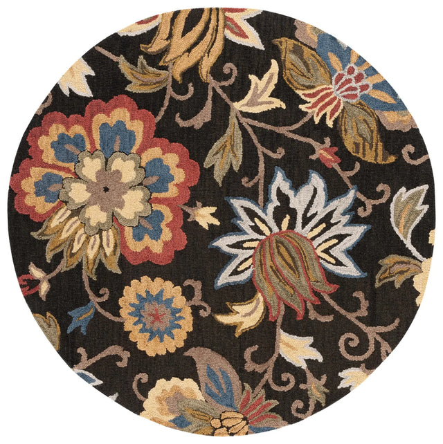 Safavieh Blossom 6'-0" x 6'-0" Rug in Black / Yellow