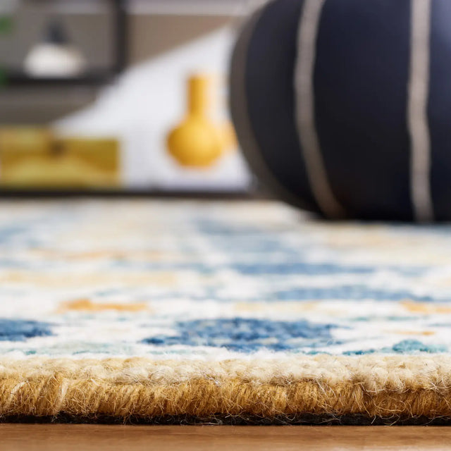 Safavieh Aspen 4'-0" x 6'-0" Rug in Navy / Yellow