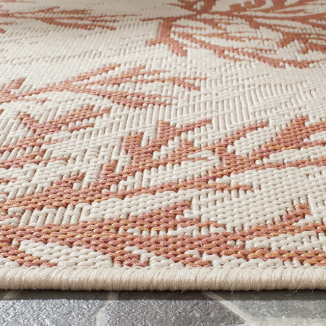 Safavieh Courtyard 8'-0" x 11'-0" Rug in Beige / Terracotta