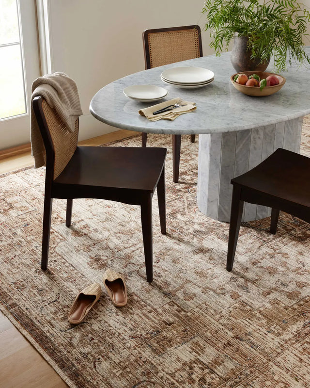 Loloi Sorrento Sor-03 Mocha/Multi Rug - closer room scene 1