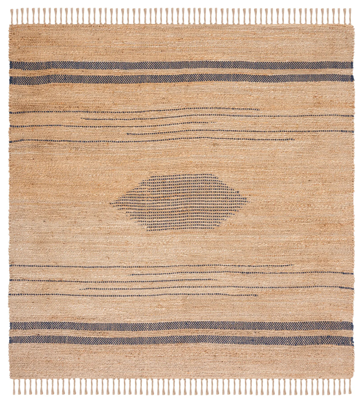 Safavieh Natural Fiber 7'-0" x 7'-0" Rug in Navy / Natural