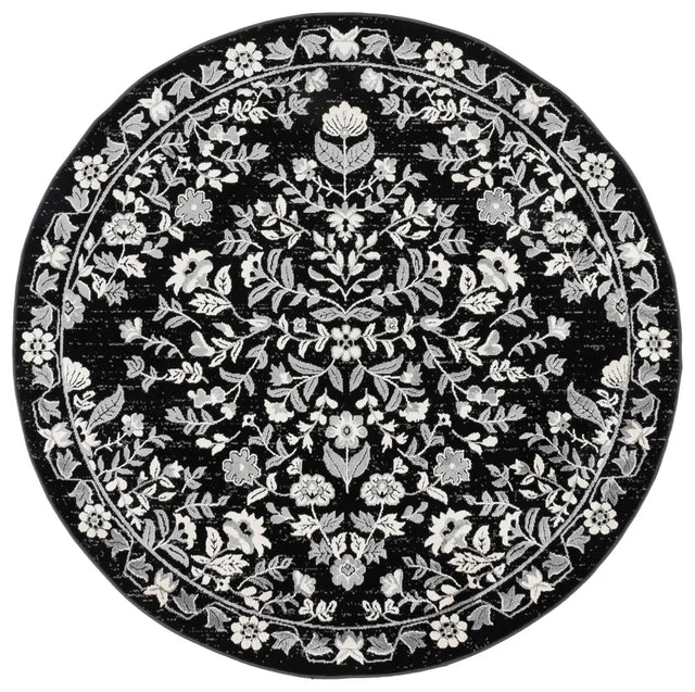 Safavieh Cameron 6'-7" x 6'-7" Rug in Black / Ivory