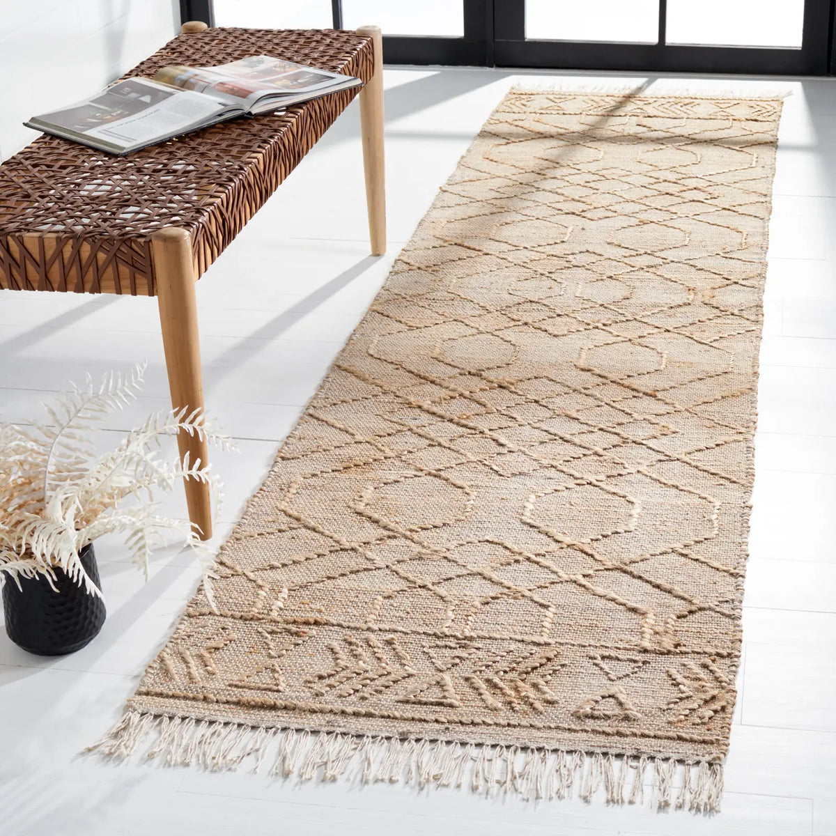 Safavieh Natural Fiber 2'-3" x 9'-0" Rug in Natural / Beige