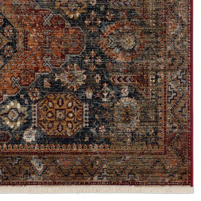 Jaipur Label J Razia ZFA12 Medallion Blue and Orange Rug