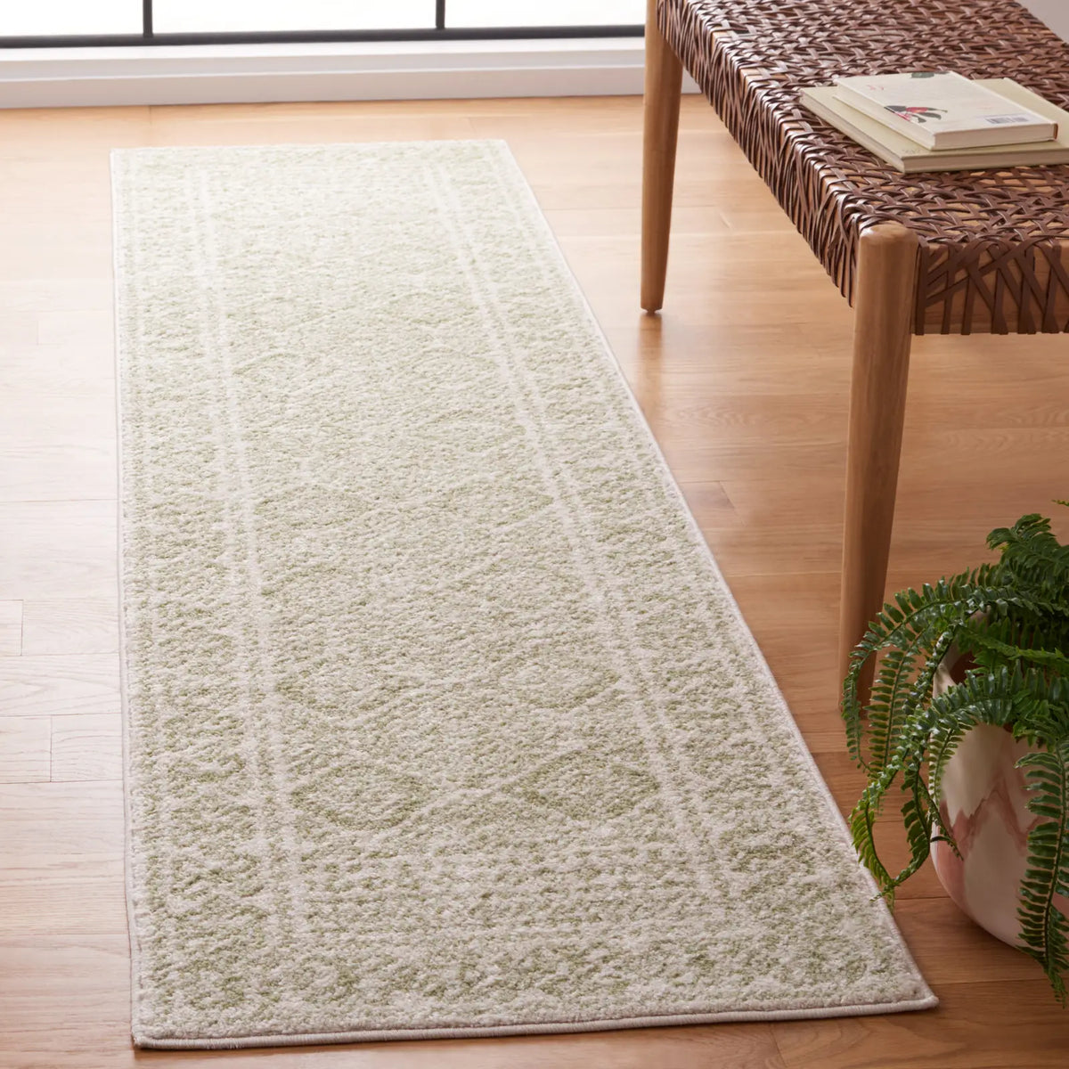Safavieh Tulum 2'-0" x 8'-0" Rug in Ivory / Sage