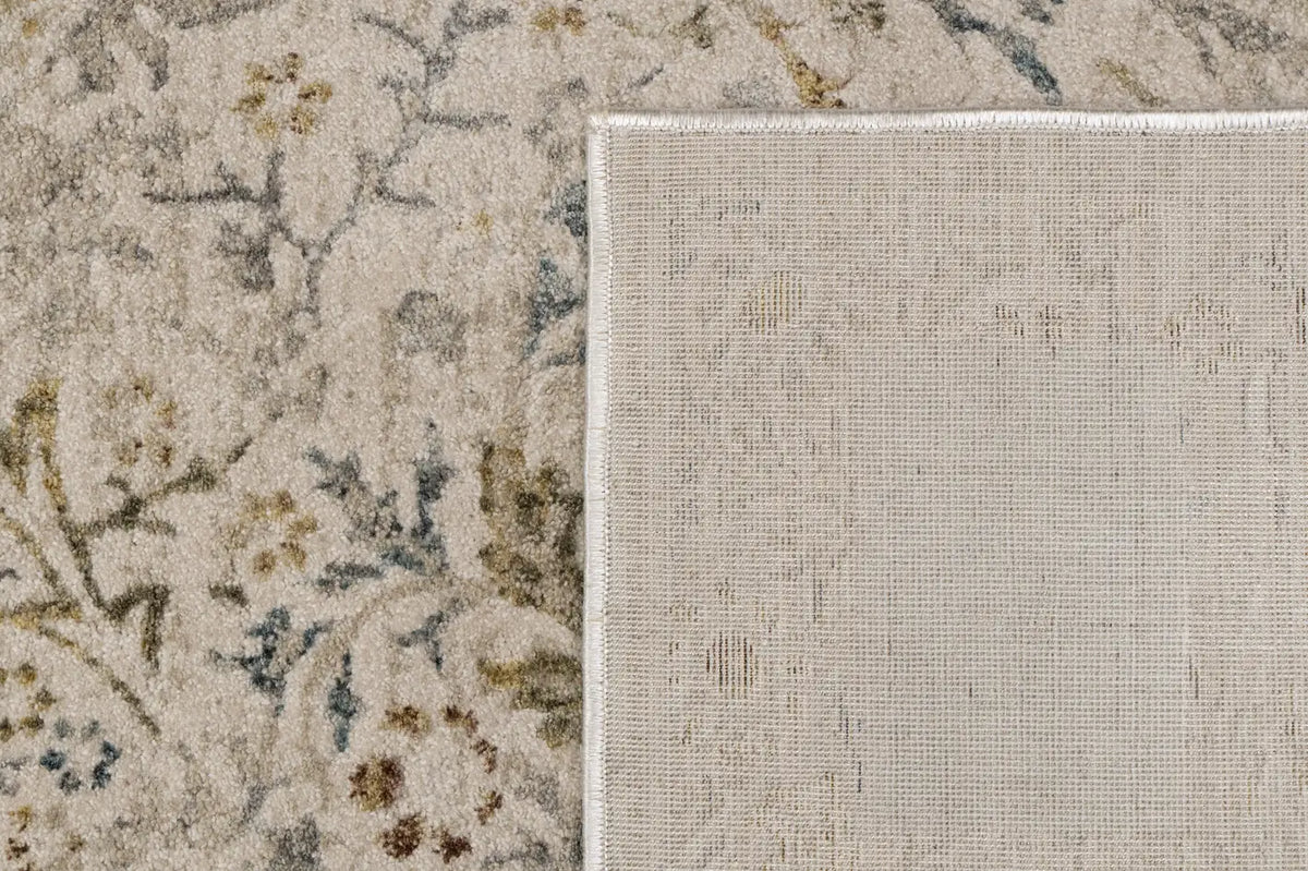 Dynamic Rugs Bloomfield 19601 Power Loomed Transitional Cream/Multi Rug - Corner