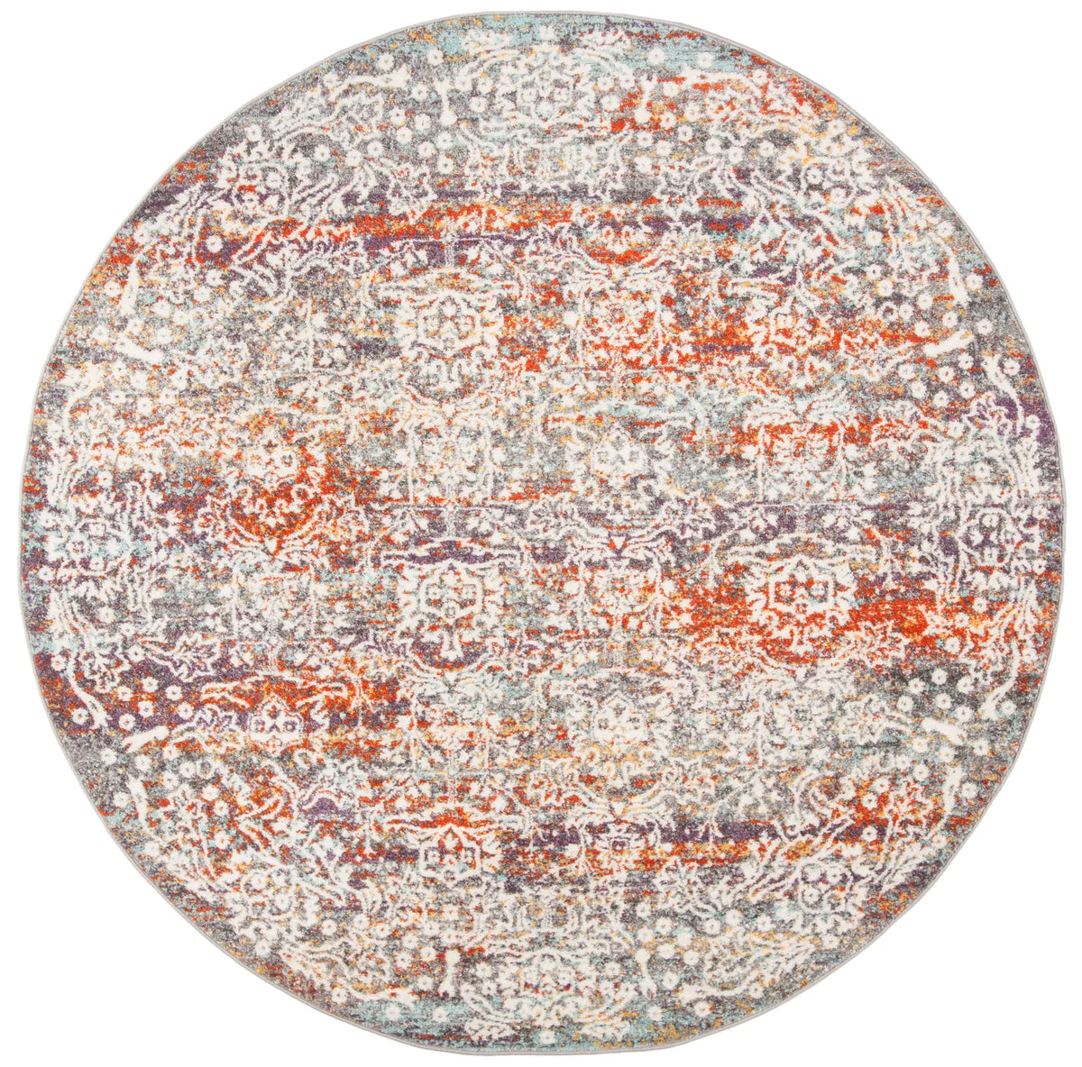 Safavieh Madison 900 6'-7" x 6'-7" Rug in Light Grey / Light Blue