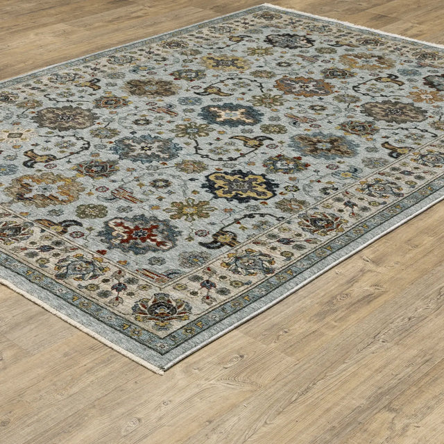 Oriental Weavers Sphinx Aberdeen 561W1 Blue/ Ivory Rugs - angle detail