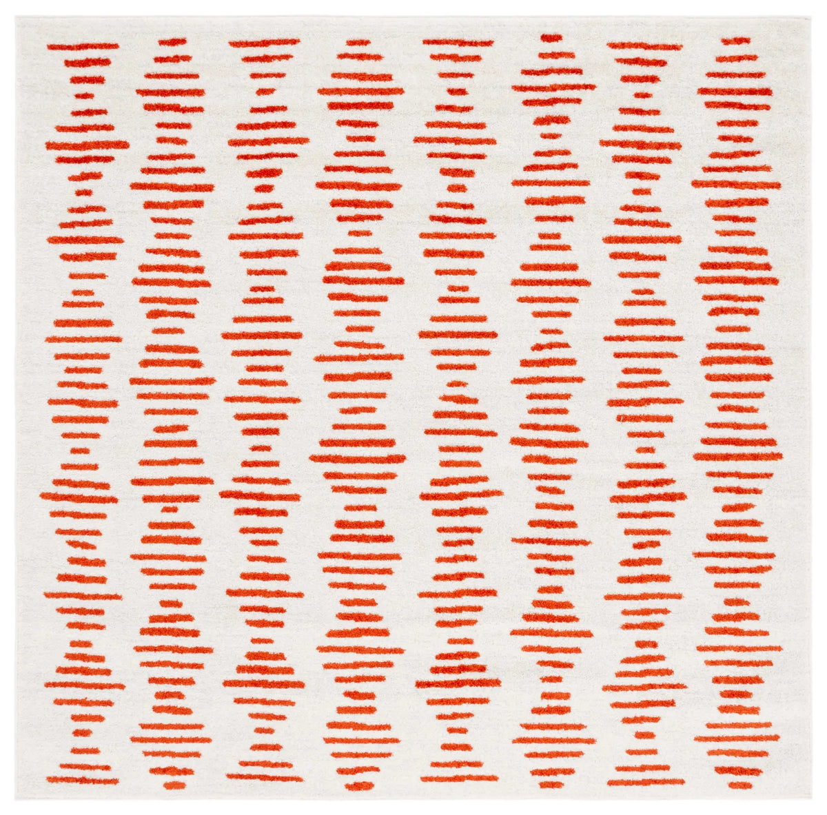 Safavieh Tulum 6'-7" x 6'-7" Rug in Ivory / Rust