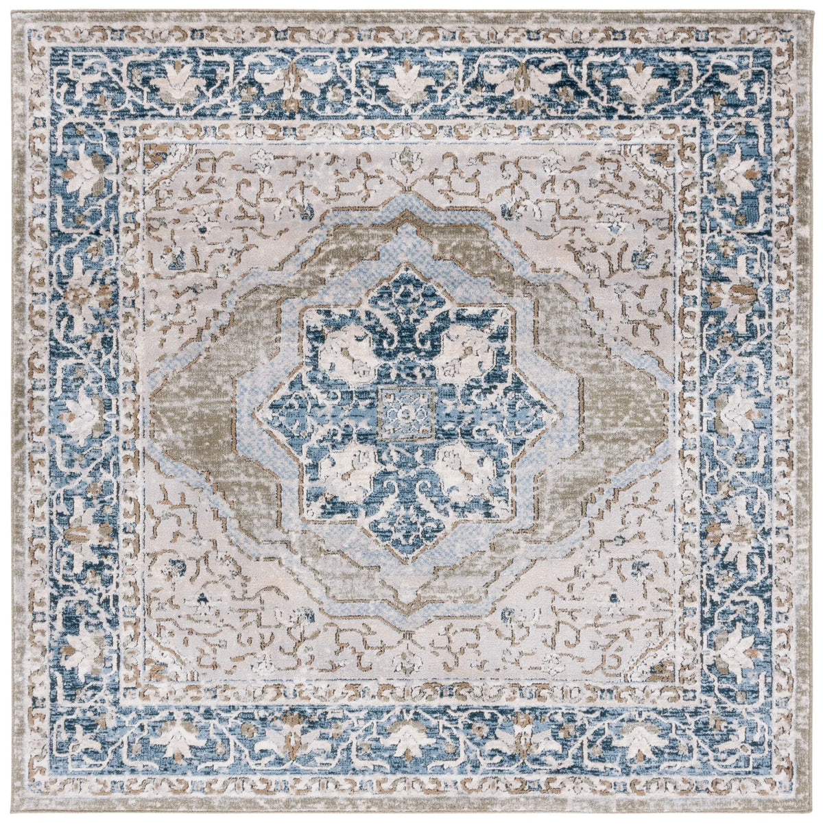 Safavieh Rosewood 6'-7" x 6'-7" Rug in Ivory / Green