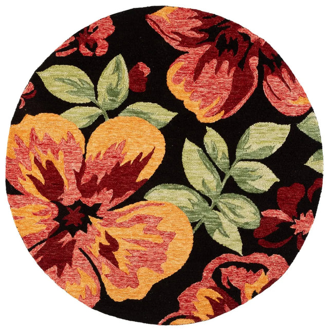 Safavieh Jardin 6'-0" x 6'-0" Rug in Black / Red