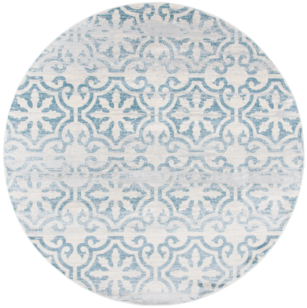 Safavieh Martha Stewart Isabella 6'-7" x 6'-7" Rug in Turquoise / Ivory