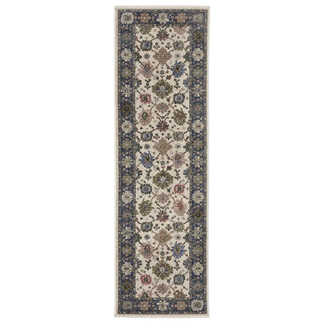 Oriental Weavers Sphinx HASTINGS HA01E Ivory Floral Rugs - runner