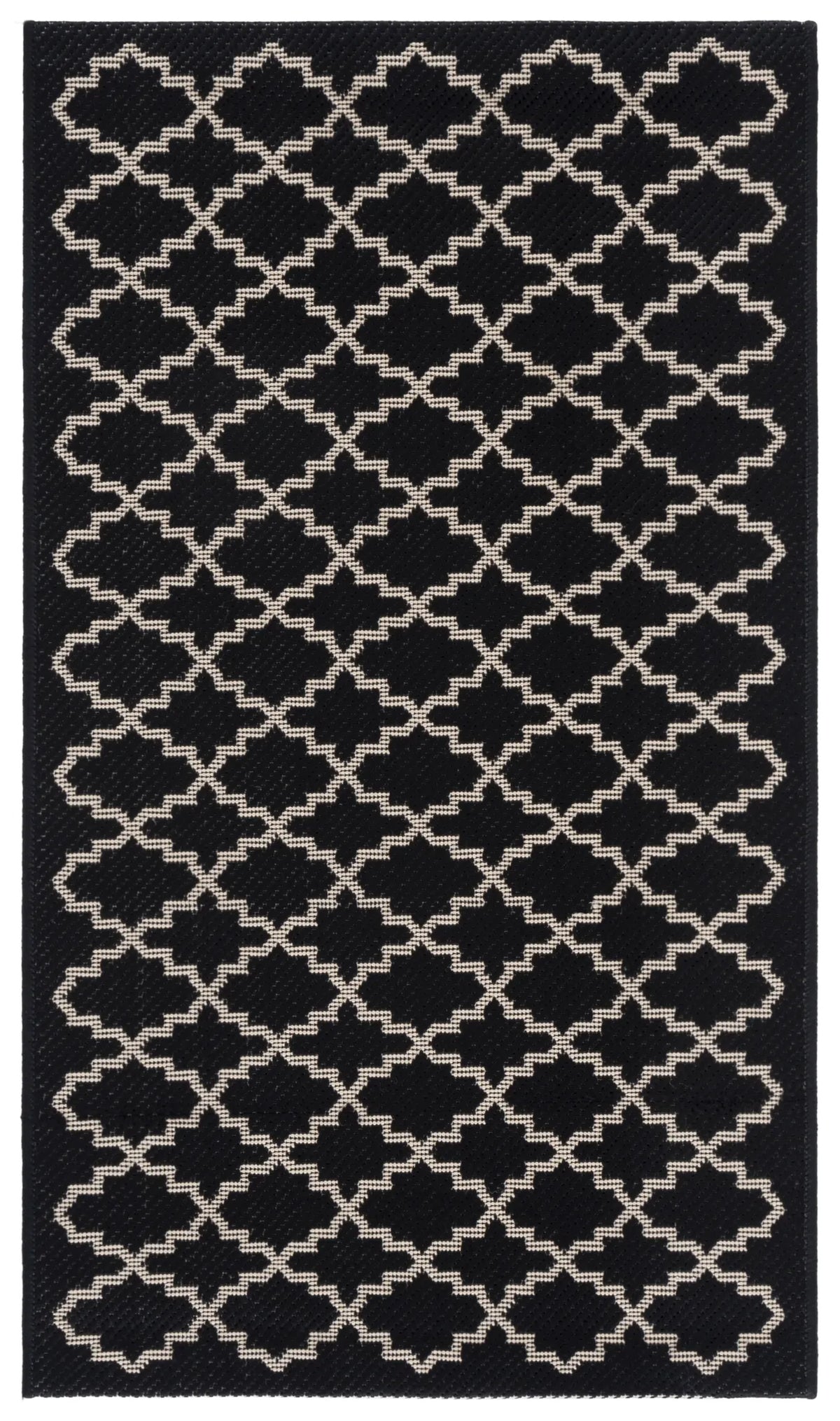 Safavieh Courtyard 2'-0" x 3'-7" Rug in Black / Beige