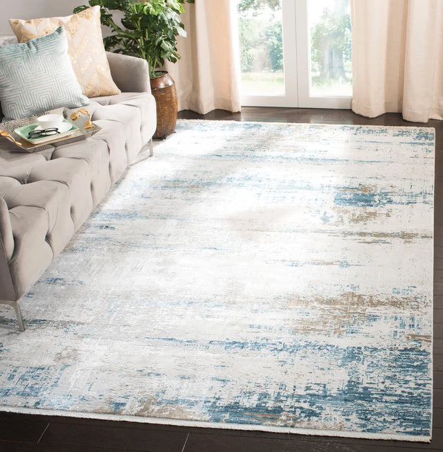 Safavieh Eclipse 200 4'-0" x 6'-0" Rug in Beige / Blue
