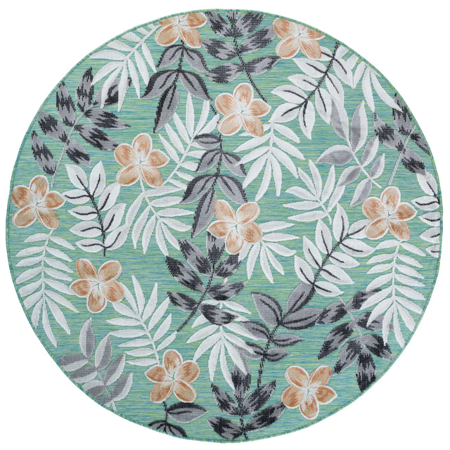 Safavieh Cabana 6'-5" x 6'-5" Rug in Blue Green / Grey
