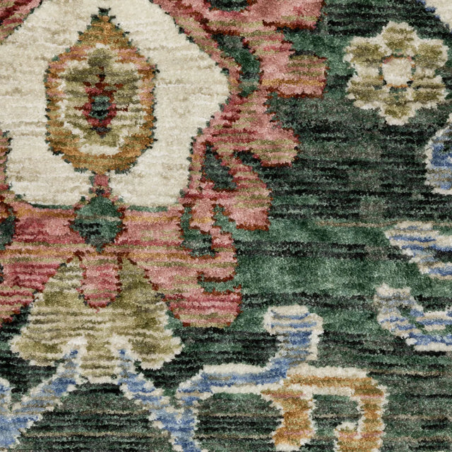 Oriental Weavers Sphinx HASTINGS HA02B Green Floral Rugs - room scene 2