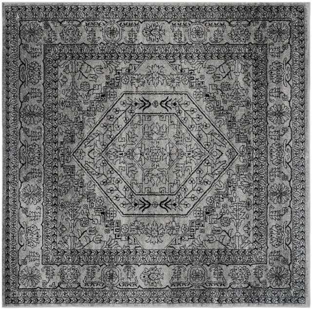 Safavieh Adirondack 8'-0" x 8'-0" Rug in Silver / Black
