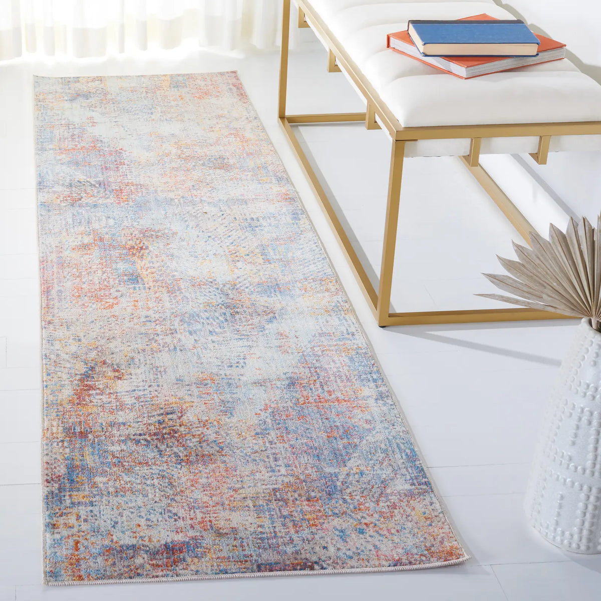Safavieh Vintage Persian 2'-2" x 8'-0" Rug in Blue / Rust