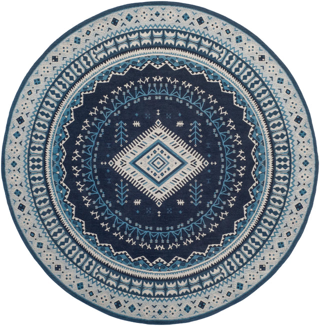 Safavieh Classic Vintage 6'-0" x 6'-0" Rug in Navy / Light Blue