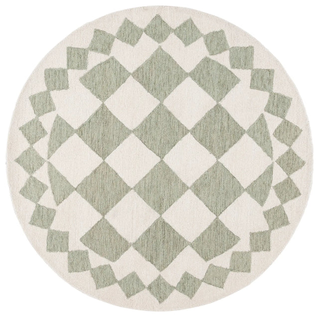 Safavieh Ebony 6'-0" x 6'-0" Rug in Green / Ivory