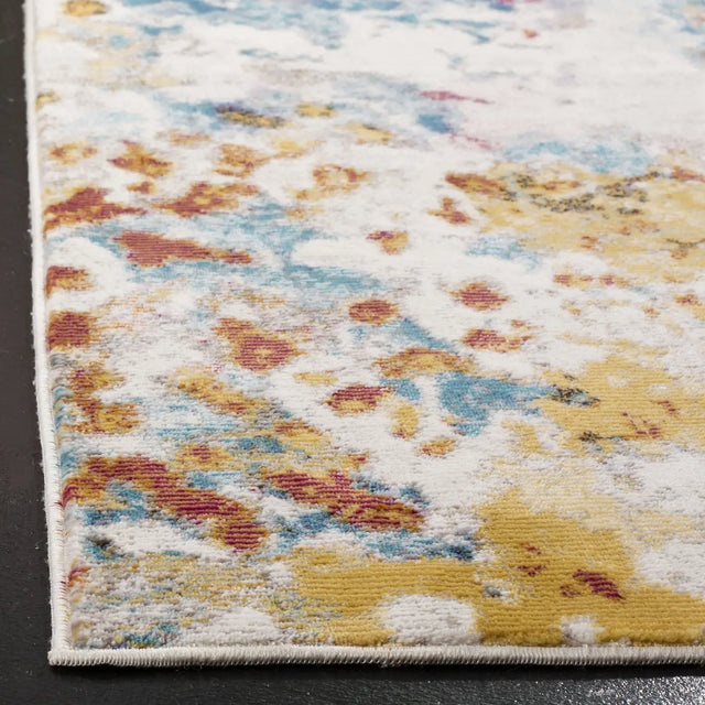Safavieh Aria 4'-0" x 6'-0" Rug in Cream / Dark Teal