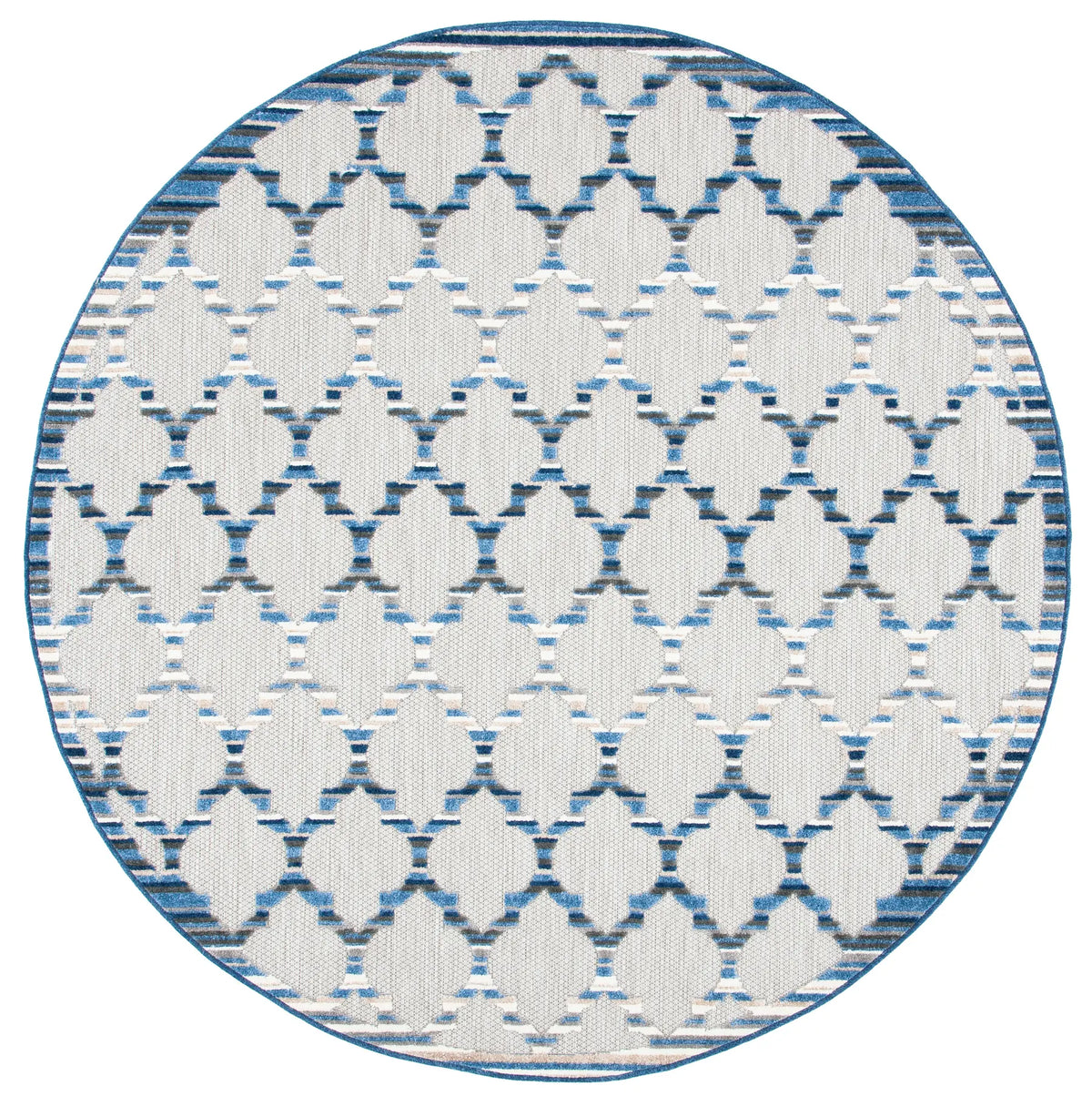 Safavieh Cabana 6'-7" x 6'-7" Rug in Grey / Blue