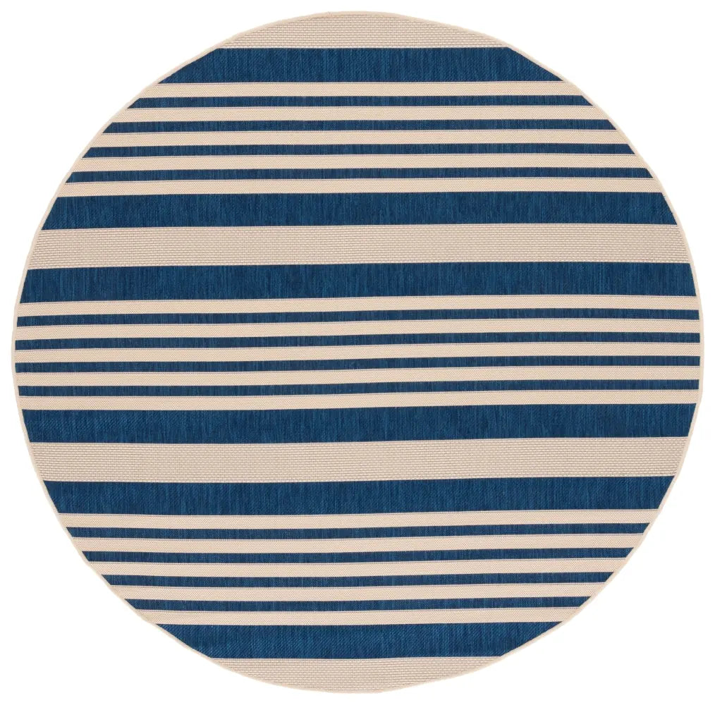 Safavieh Courtyard 6'-7" x 6'-7" Rug in Navy / Beige