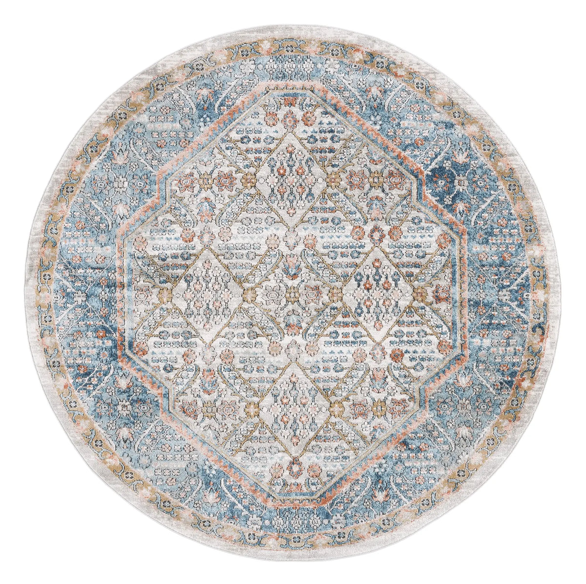 Safavieh Shivan 6'-7" x 6'-7" Rug in Blue / Red