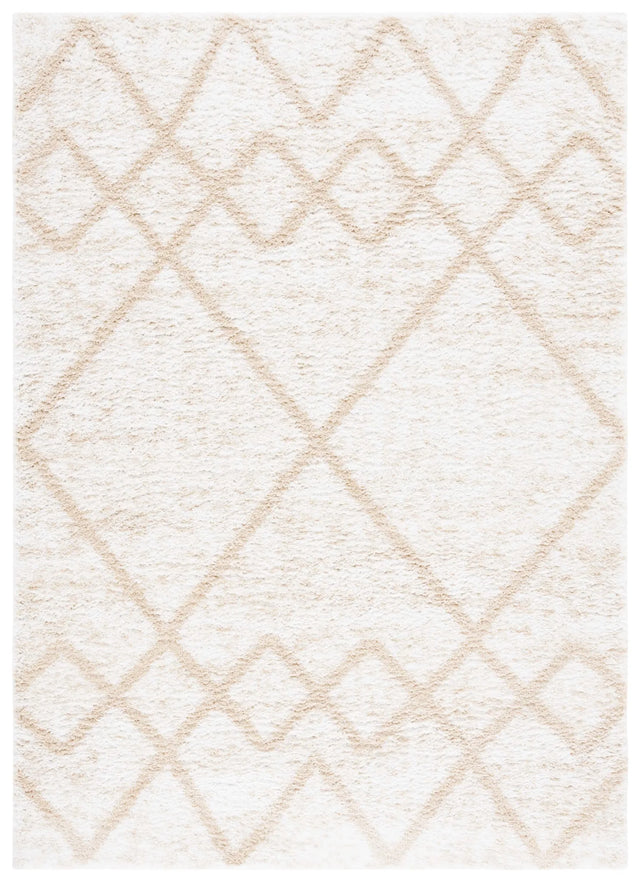 Safavieh Berber Shag 4'-5" x 6'-5" Rug in Ivory / Beige