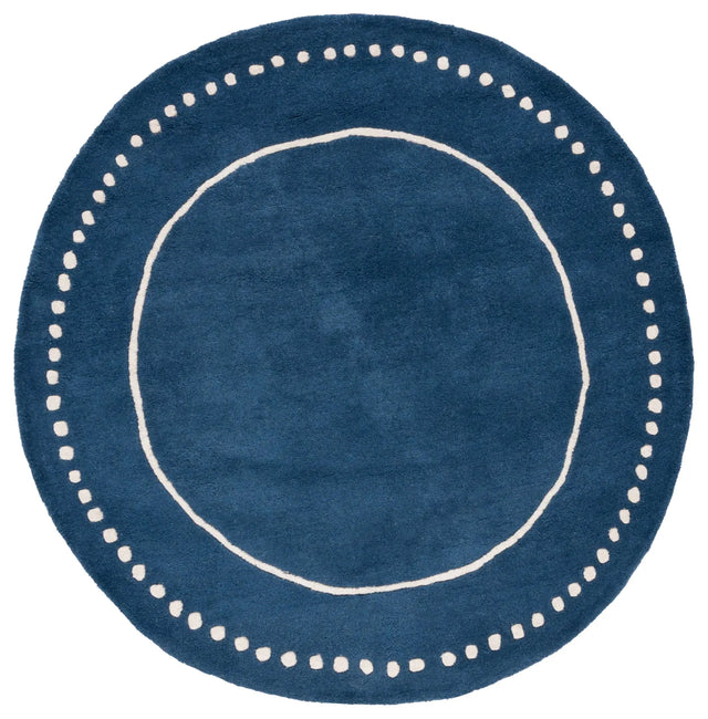 Safavieh Bella 5'-0" x 5'-0" Rug in Navy Blue / Ivory
