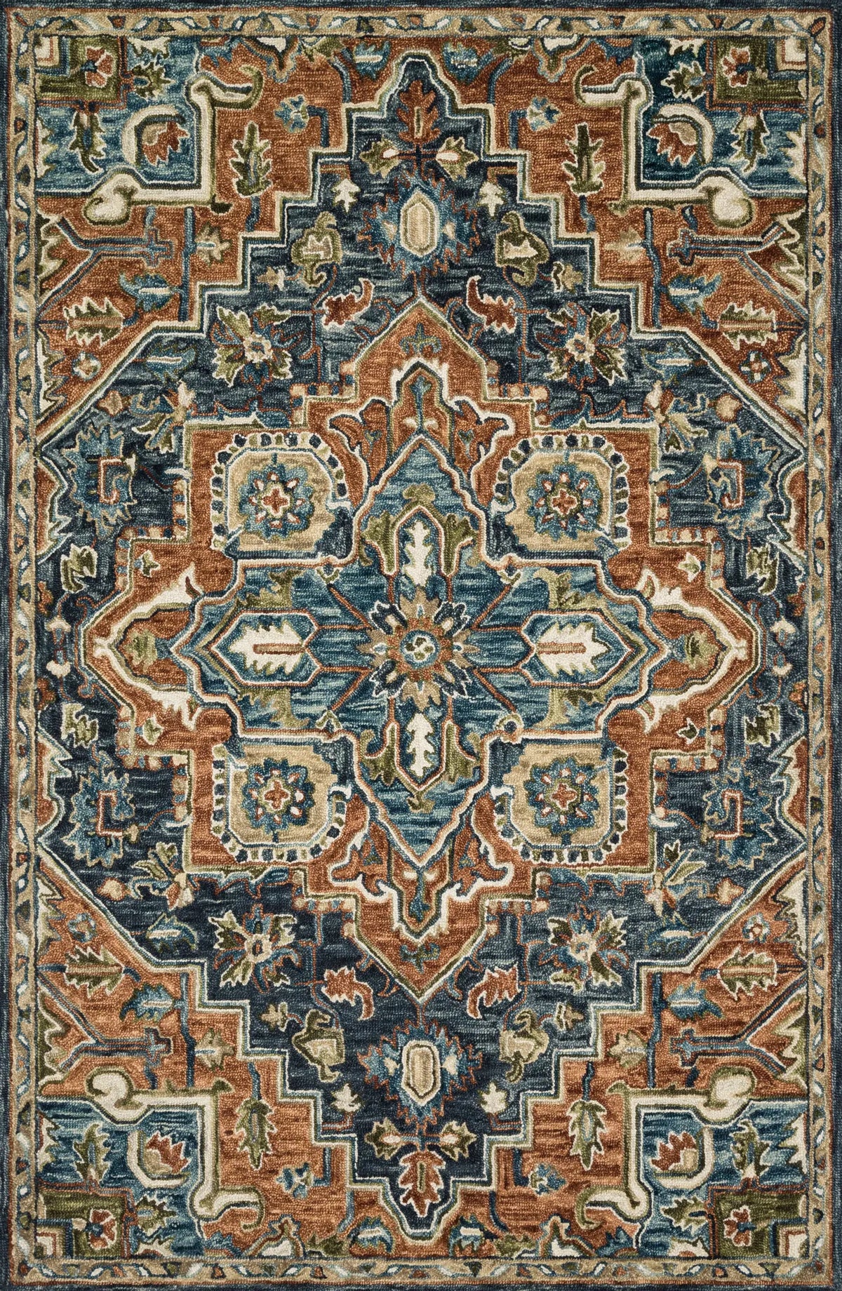 Loloi Victoria Vk-16 Rust / Multi Rugs - main flat