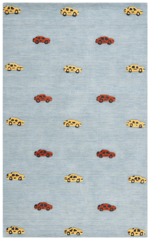 Safavieh Safavieh Kids 4'-0" x 6'-0" Rug in Light Blue / Yellow