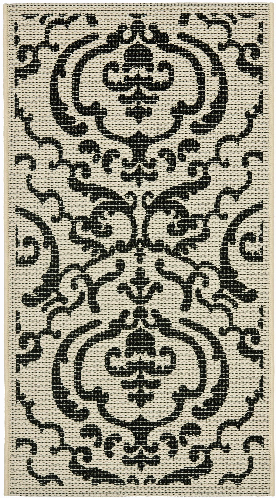Safavieh Courtyard 2'-0" x 3'-7" Rug in Sand / Black