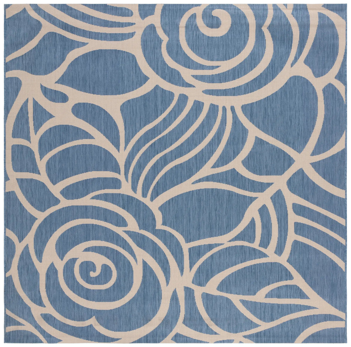 Safavieh Courtyard 7'-10" x 7'-10" Rug in Blue / Beige