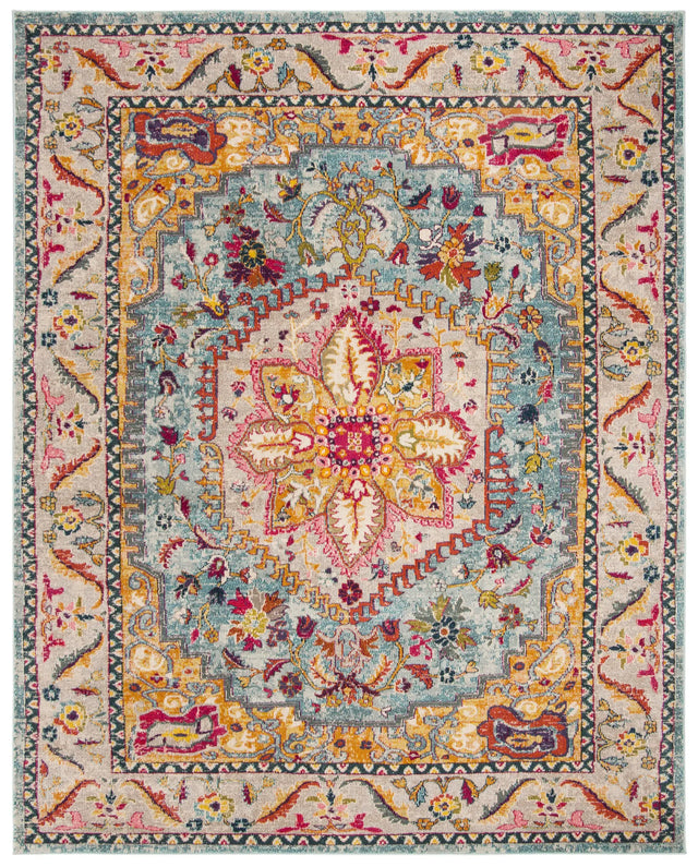 Safavieh Phoenix 100 10'-0" x 14'-0" Rug in Turquoise / Beige