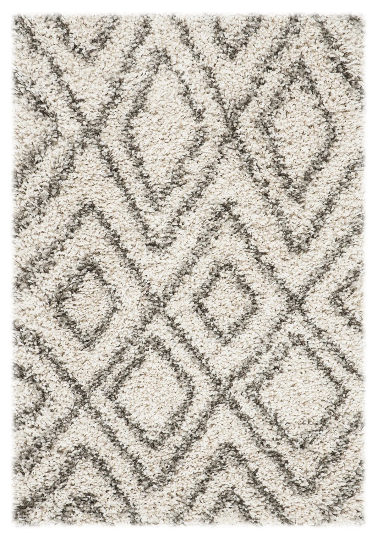 Safavieh Hudson Shag 2'-0" x 3'-0" Rug in Ivory / Grey
