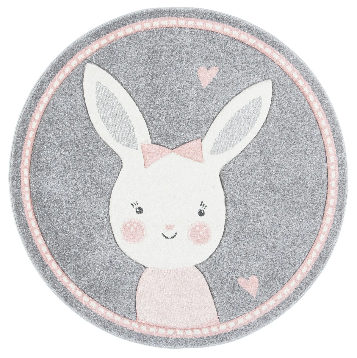 Safavieh Carousel Kids 100 5'-3" x 5'-3" Rug in Grey / Ivory