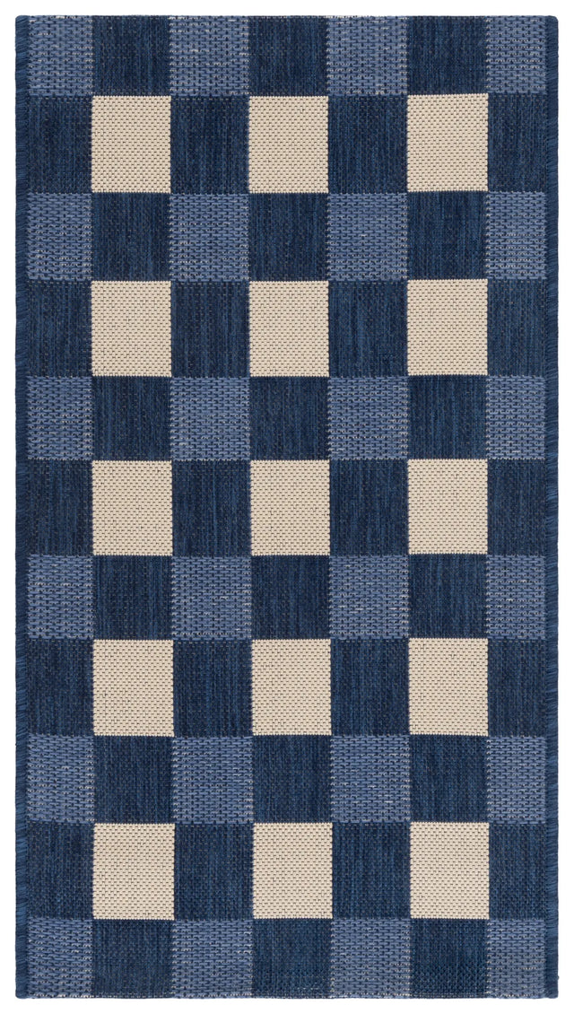 Safavieh Courtyard 2'-0" x 3'-7" Rug in Navy / Beige