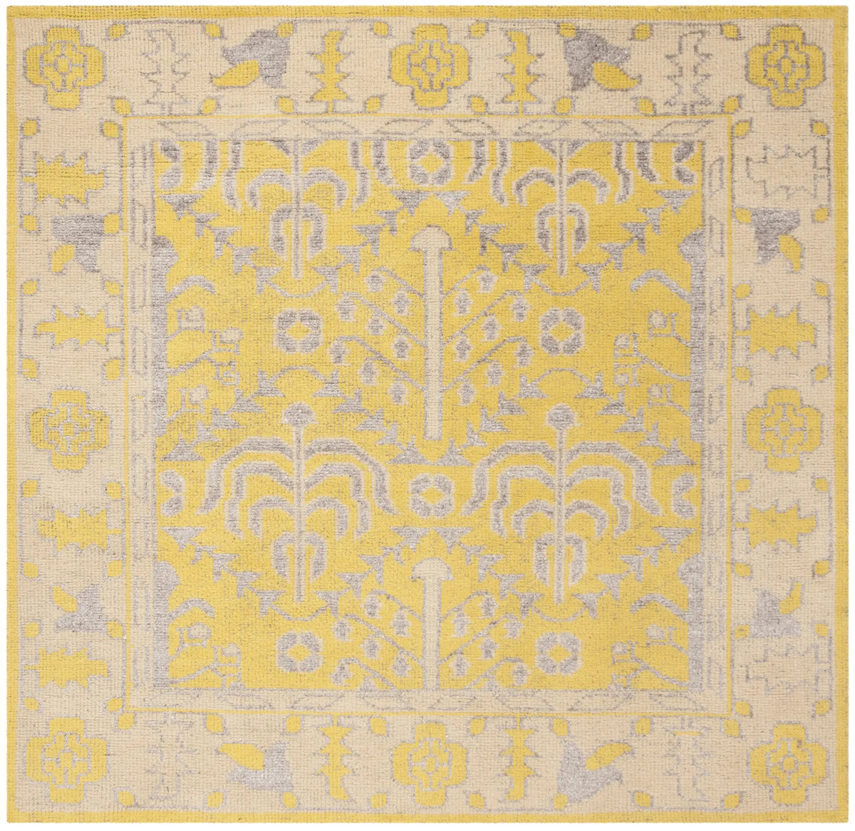 Safavieh Stone Wash 6'-0" x 6'-0" Rug in Yellow