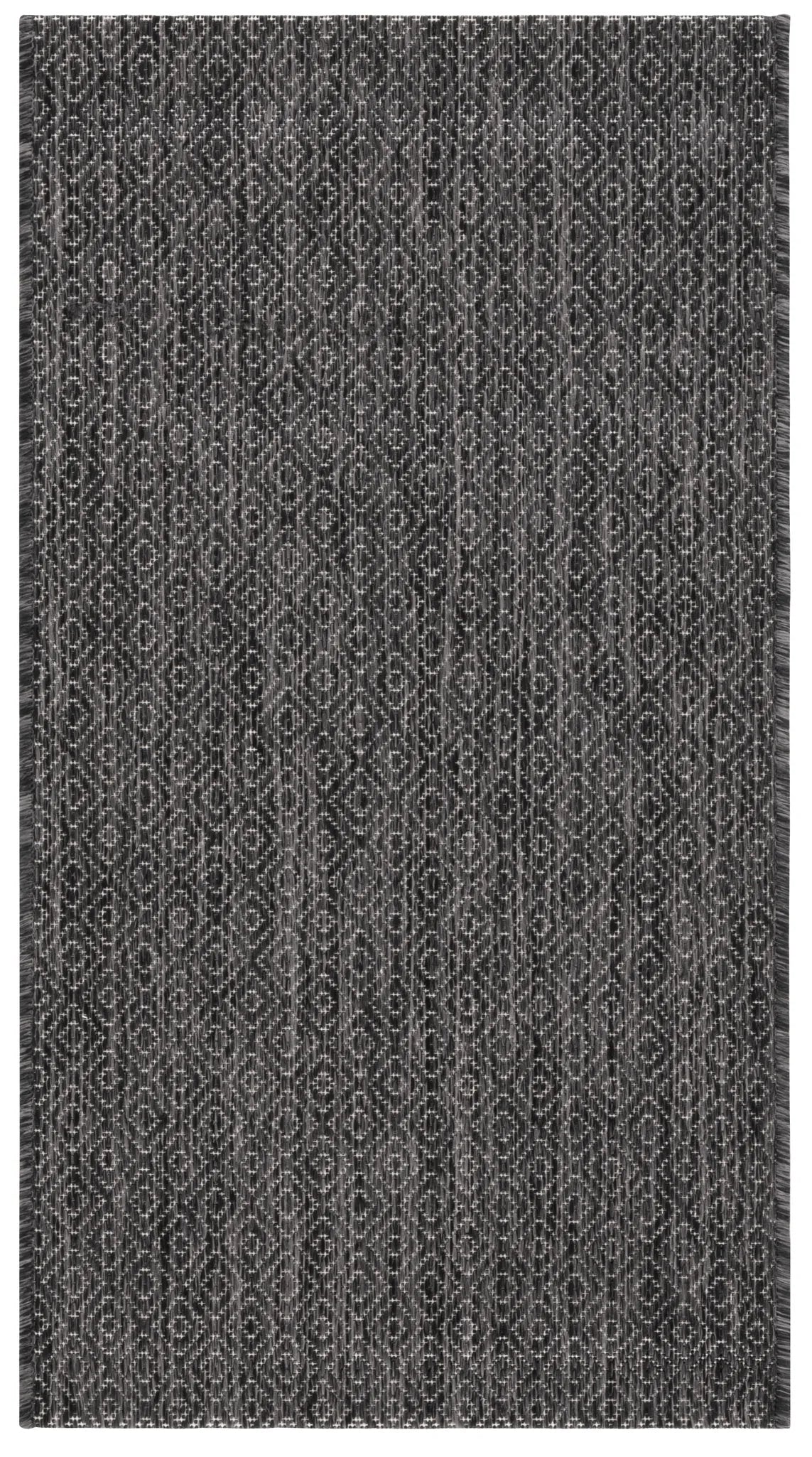 Safavieh Courtyard 2'-0" x 3'-7" Rug in Black / Grey