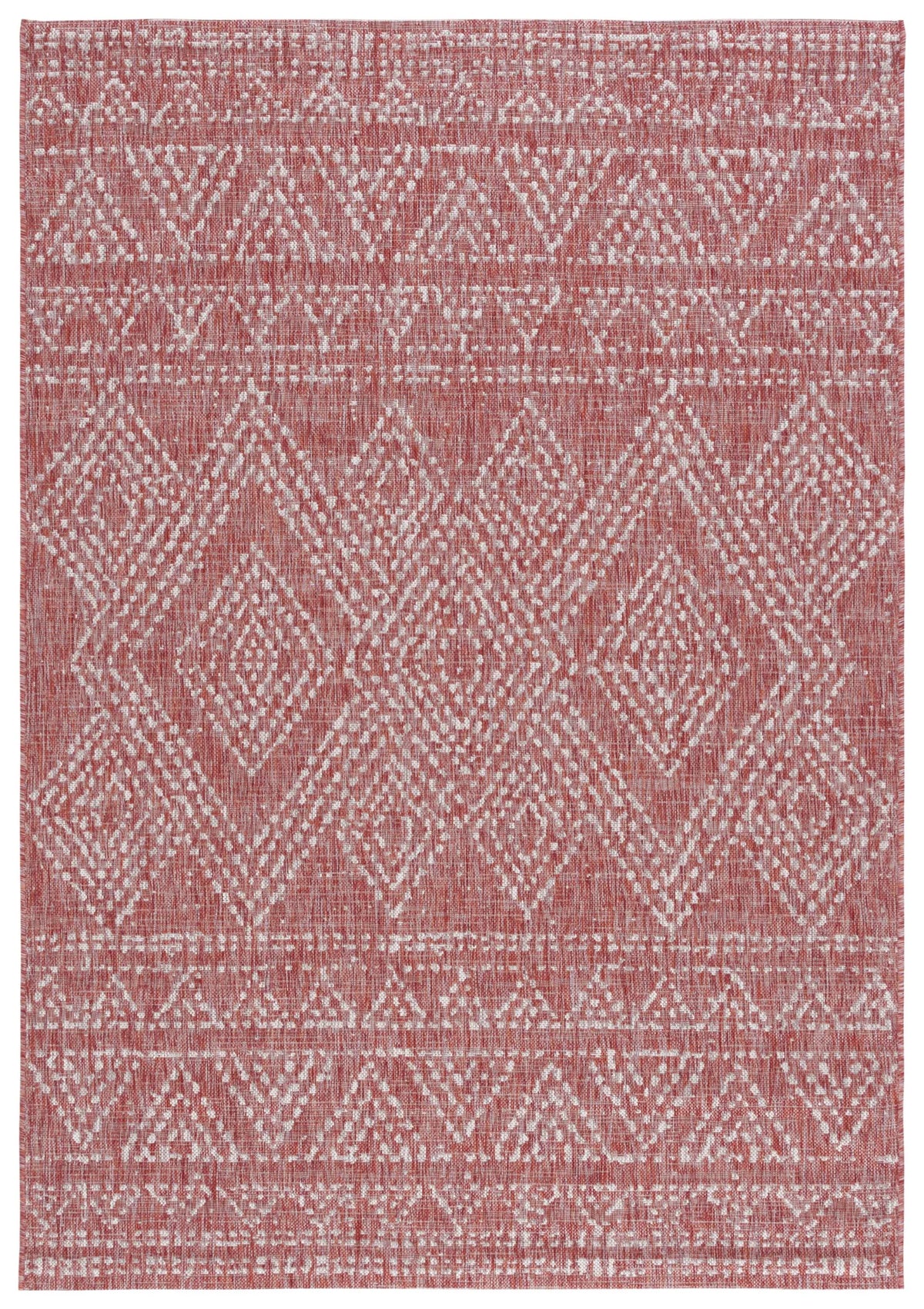 Safavieh Courtyard 5'-3" x 7'-7" Rug in Red / Beige