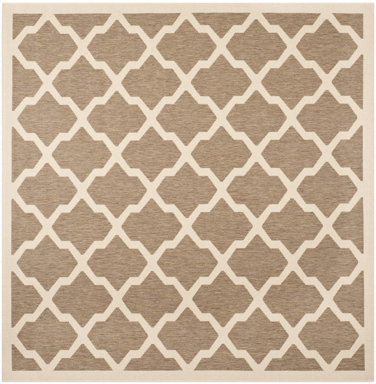 Safavieh Courtyard 7'-10" x 7'-10" Rug in Brown / Bone