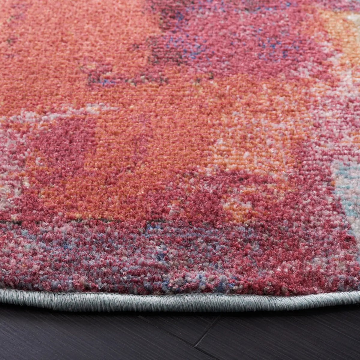 Safavieh Phoenix 500 6'-7" x 6'-7" Rug in Rust Blue / Ivory
