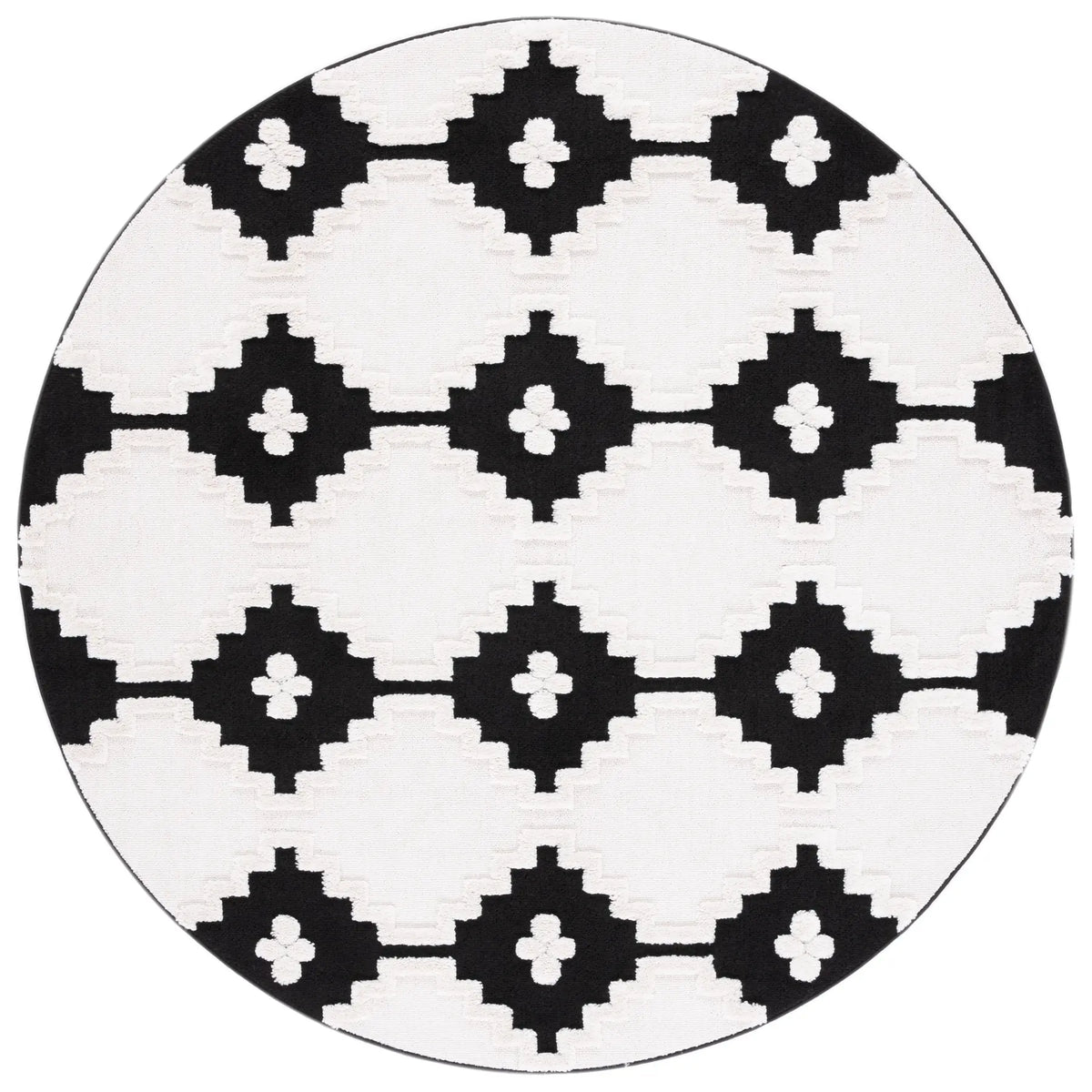 Safavieh Marrakesh 6'-7" x 6'-7" Rug in Ivory / Anthracite