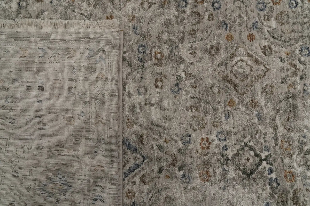 Dynamic Rugs Valeria 10525 Power Loomed Transitional Ivory/Beige/Multi Rug - Corner